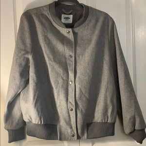 NWOT Old Navy varsity style grey jacket (L)